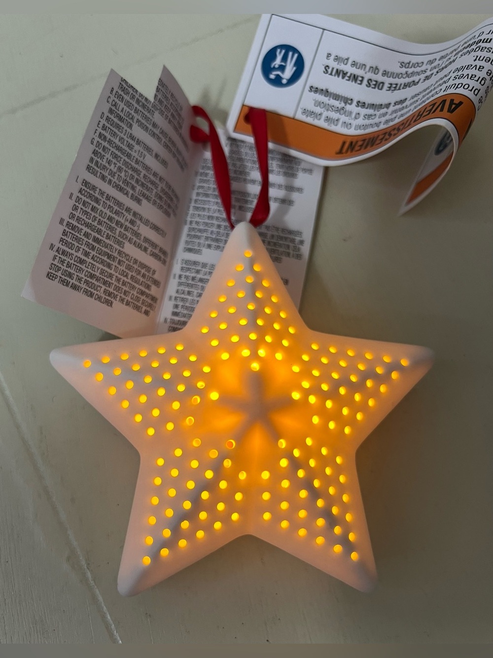 Brand New-Make Market DIY LED Ceramic Ornament